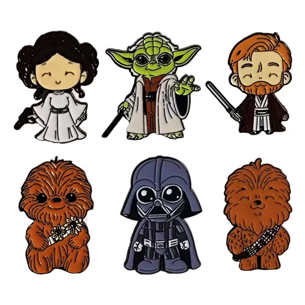 Baby Yoda Clothing - 6pcs/set Star Wars Badge Brooches Collectible