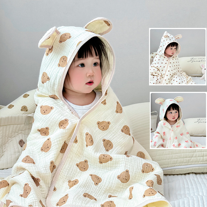 Baby Clothing Fabric - Baby Bath Towel 4 Layers Gauze