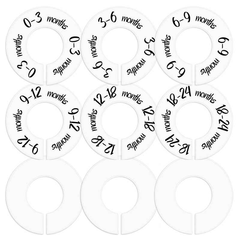 Baby Clothing Hanger Dividers - 100pcs Multi Size Baby Kids Cloth