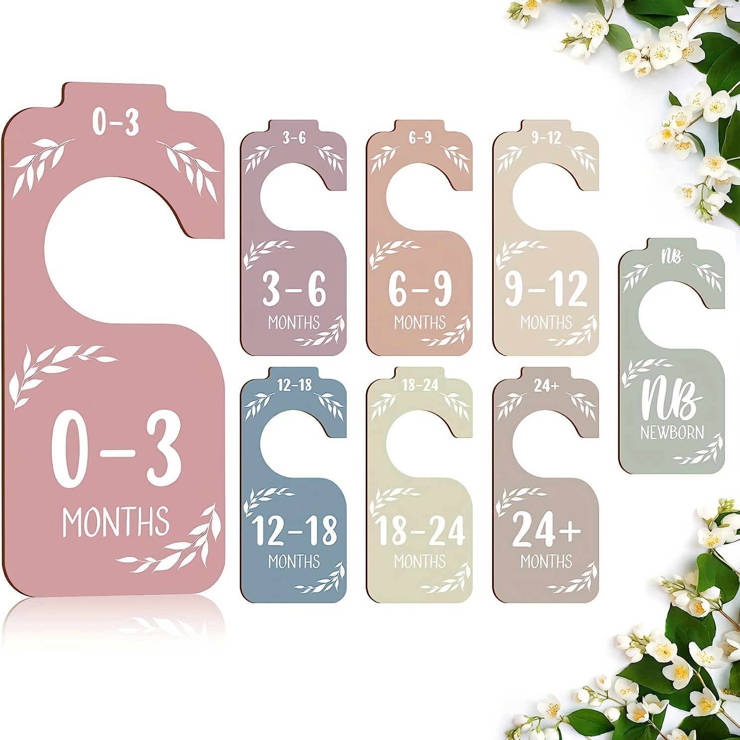 Baby Clothing Wardrobe - 8pcs Wooden Baby Closet Dividers For