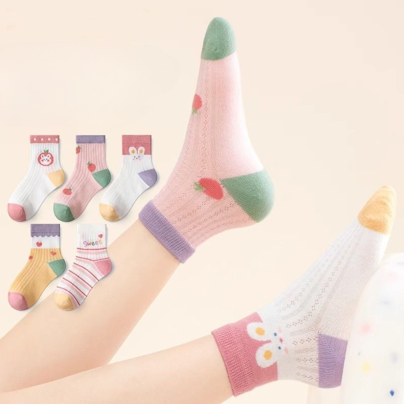 Baby Clothing Knitting Patterns - Kids Socks 5 Pairs/Lot Spring Summer