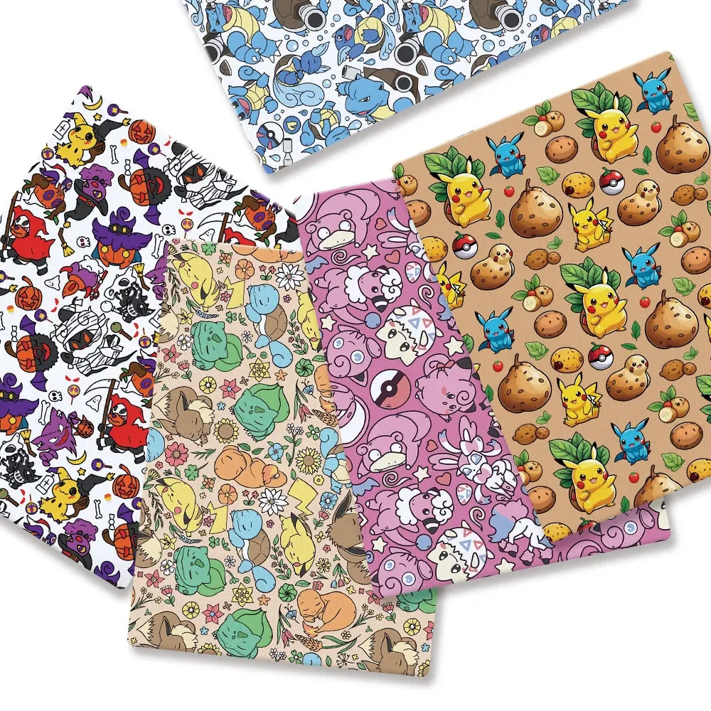 Baby Clothing Fabric - Pokemon Cartoon Fabric140*50cm Handmade Sewing Patchwork
