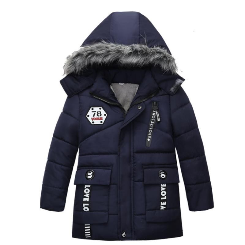 Baby Clothing Zipper - Children's Winter Jacket Boys Hooded Cotton