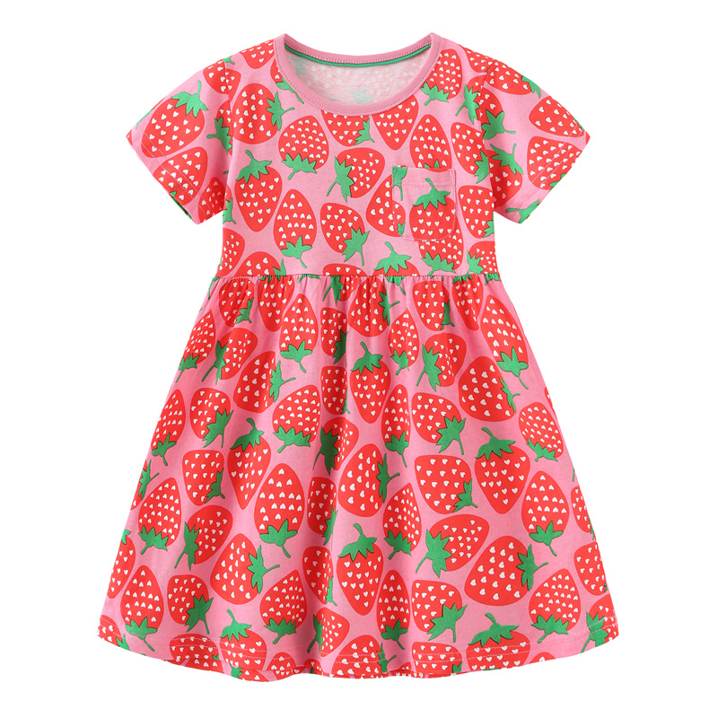 Baby Clothing Knitting Patterns - Jumping Meters Summer Strawberry Summer Princess