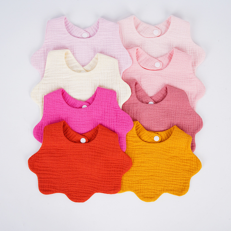 Baby Clothing Fabric - Cotton Soft Baby Print Bibs Solid