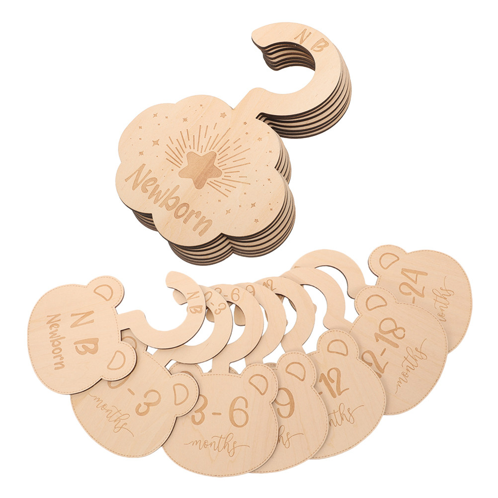 Baby Clothing Wardrobe - 14Pcs Baby Clothing Dividers Wooden Wardrobe