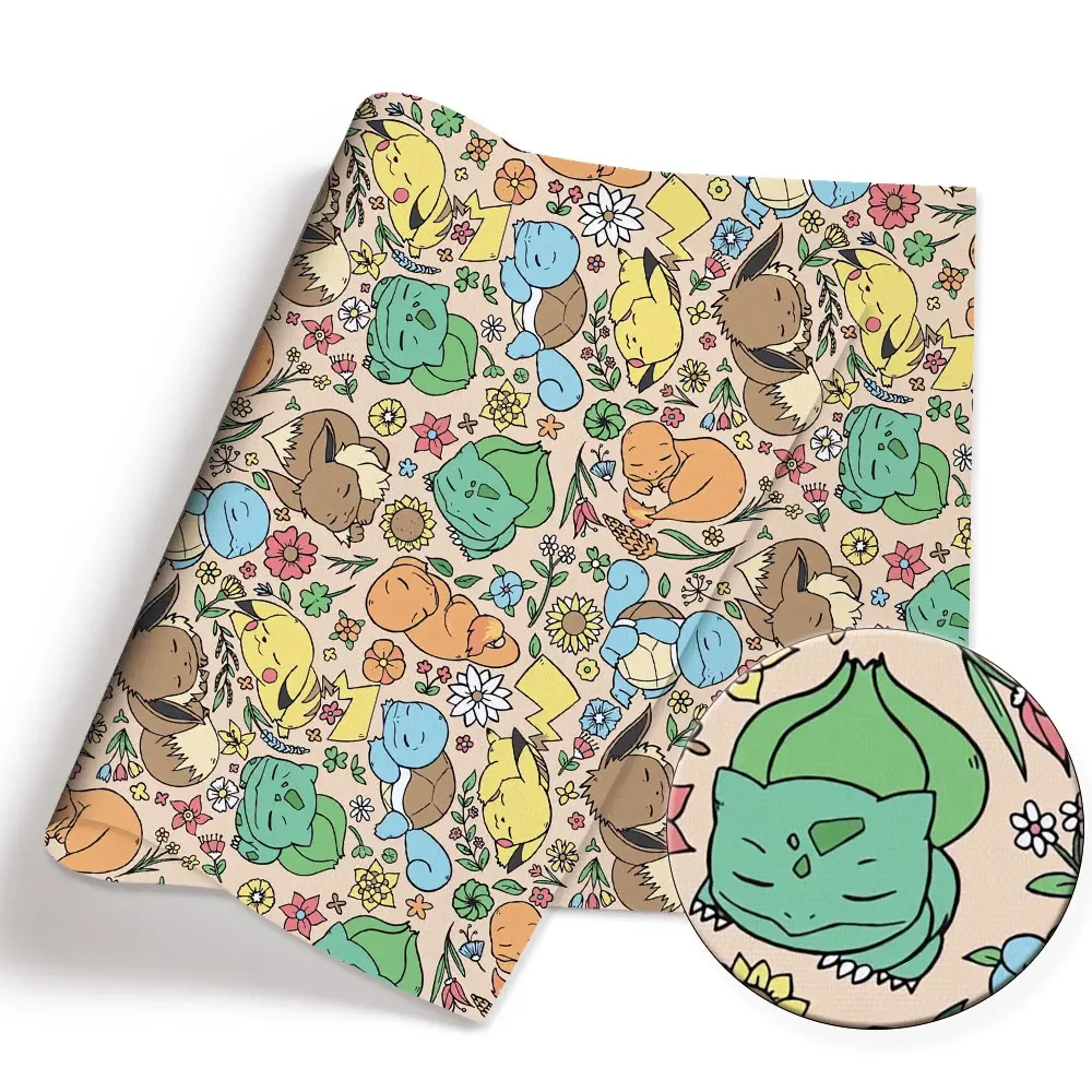 Pokemon Cartoon Fabric140*50cm - огляд і ціна Baby Clothing Fabric