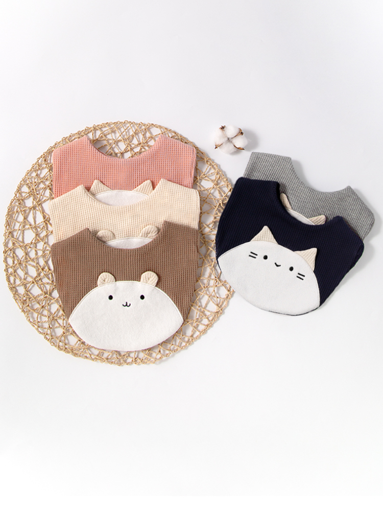 2pcs baby bib kitten teddy bea - огляд і ціна Baby Clothing Fabric